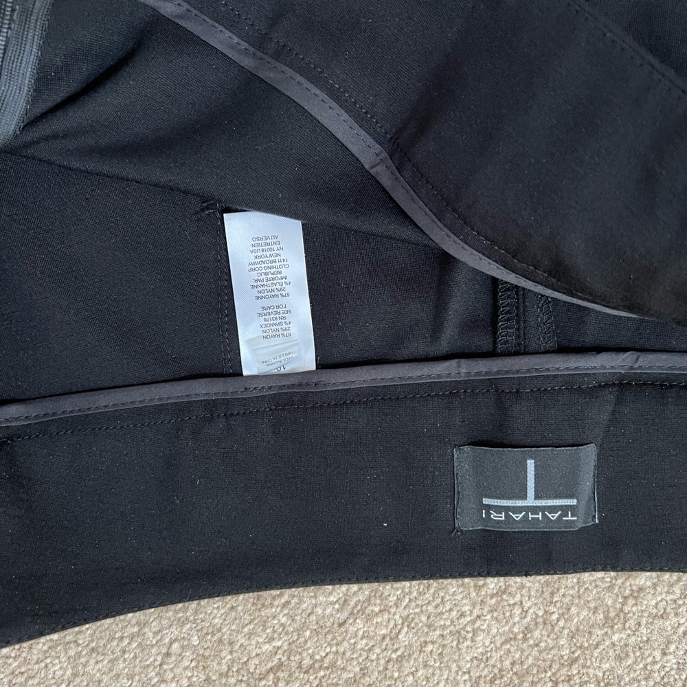 Tahari size 10 side zip black pants - Picture 5 of 6